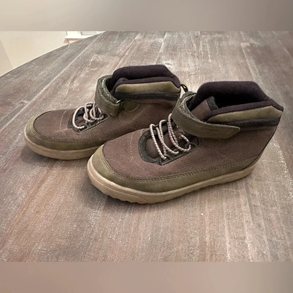 oshkosh b'gosh Boys High Top Sneaker Boots Shoes Size 12 Green